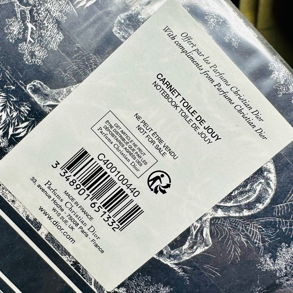 NEW! Christian Dior Blue & White Toile de Jouy Motif Unlined Notebook - Picture 13 of 14